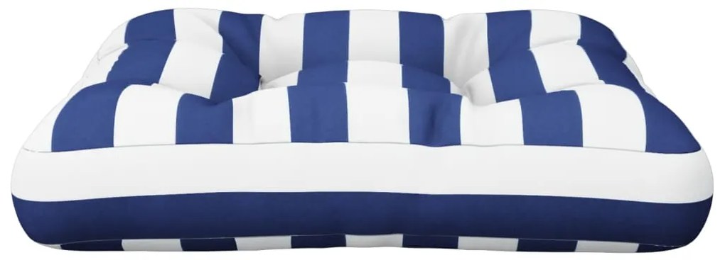 Almofadão p/ paletes 60x61,5x10 cm tecido oxford azul/branco