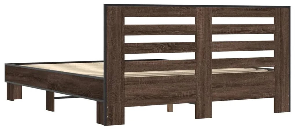 Estrutura de cama 150x200cm derivados madeira/metal