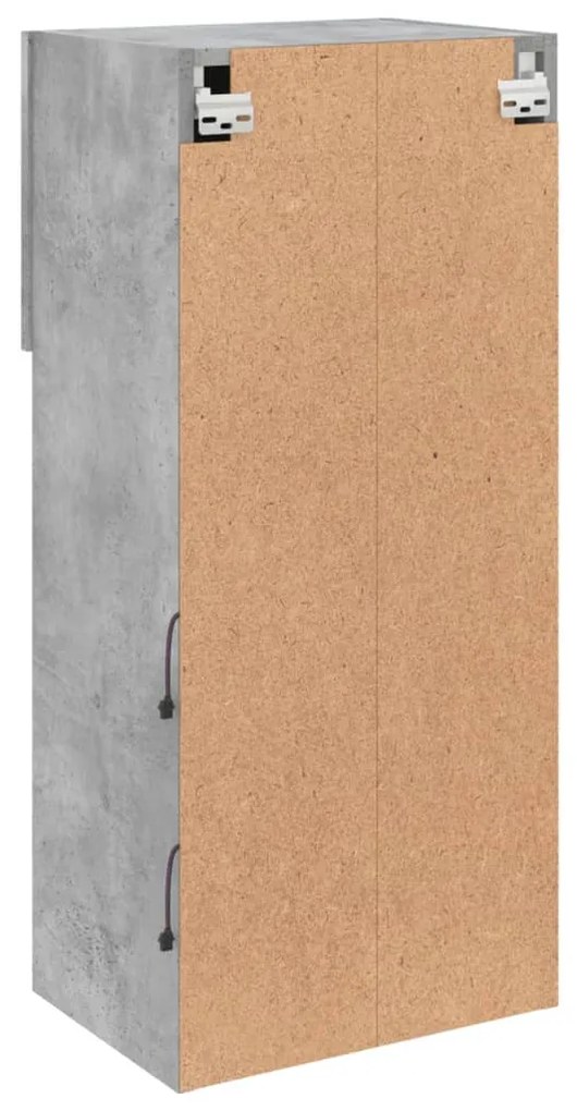 Móvel de TV com luzes LED 40,5x30x90 cm cinzento cimento