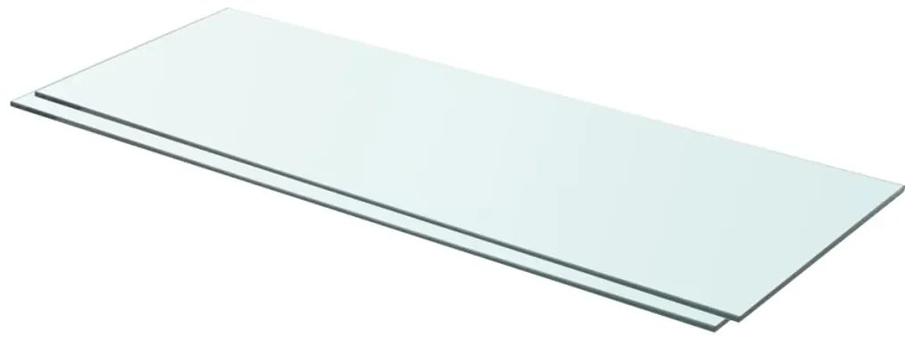 vidaXL Prateleiras 2 pcs 80x30 cm vidro transparente
