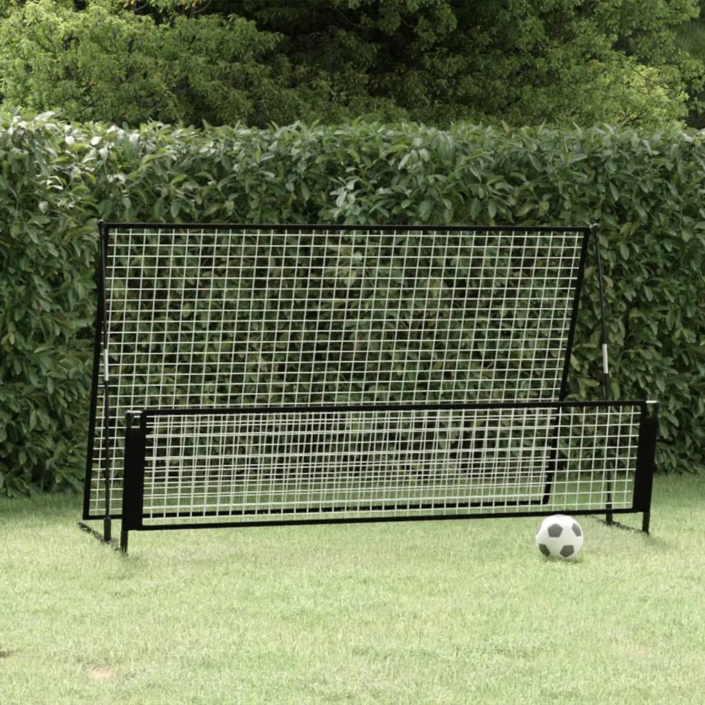 93373 vidaXL Baliza de futebol com ressalto 2 em 1 202x104x120 cm aço