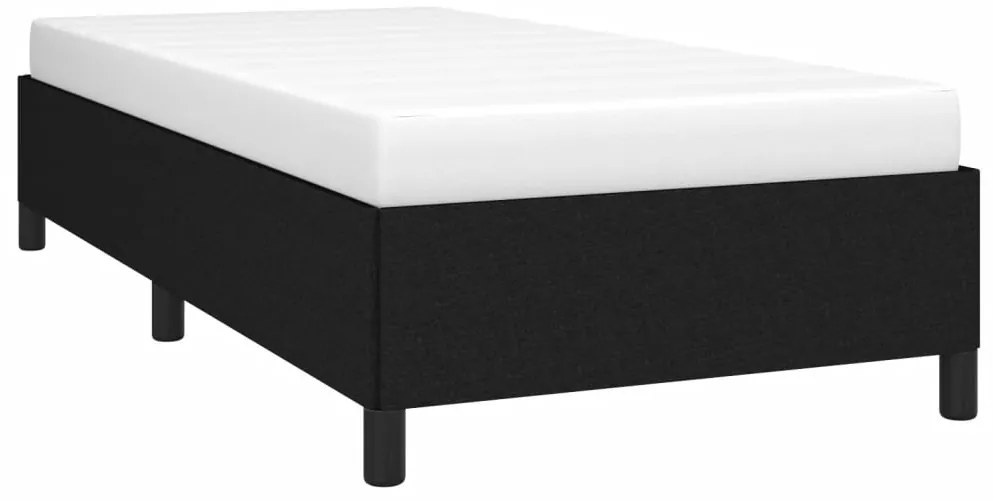 Estrutura de cama sem colchão 80x200 cm tecido preto