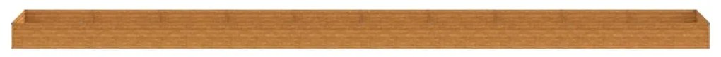 Canteiro elevado de jardim 960x100x36 cm aço corten