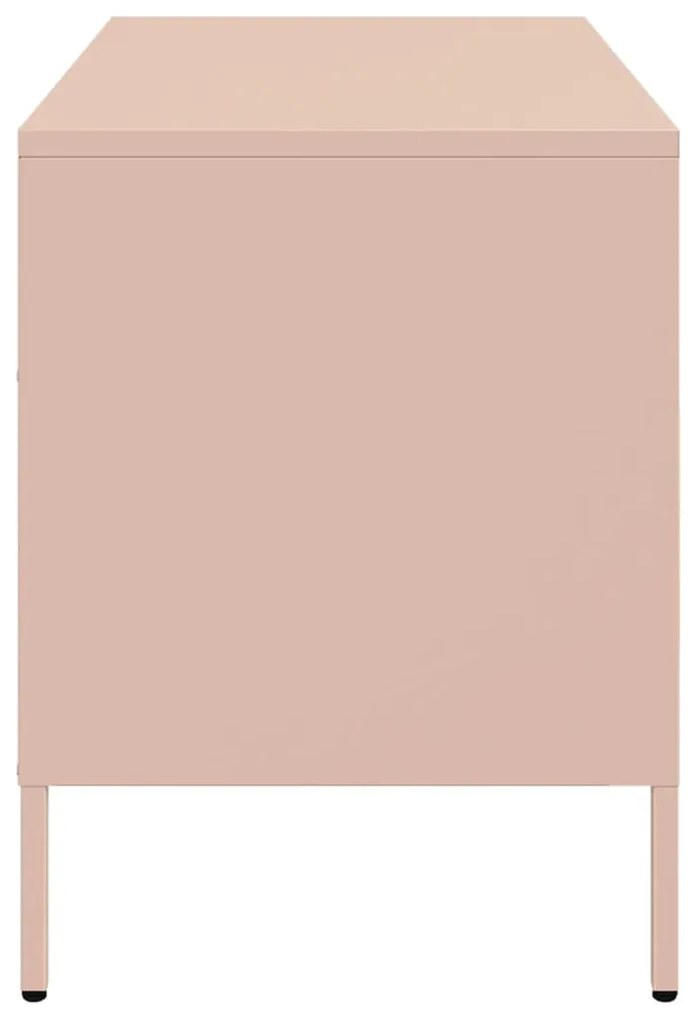 Móveis de TV 2 pcs 68x39x50,5 cm aço rosa