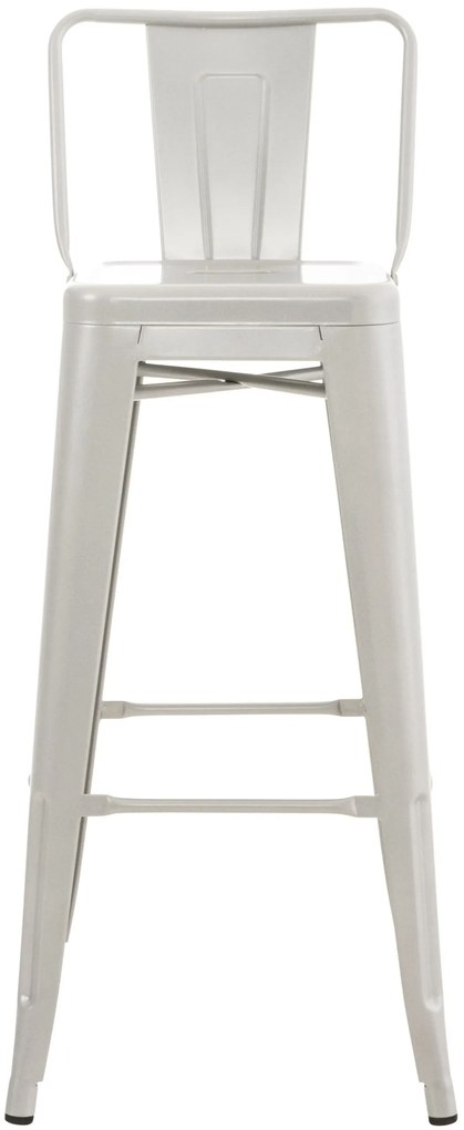 Banco de bar Mason em metal 44 x 96 x 43 cm Prateado