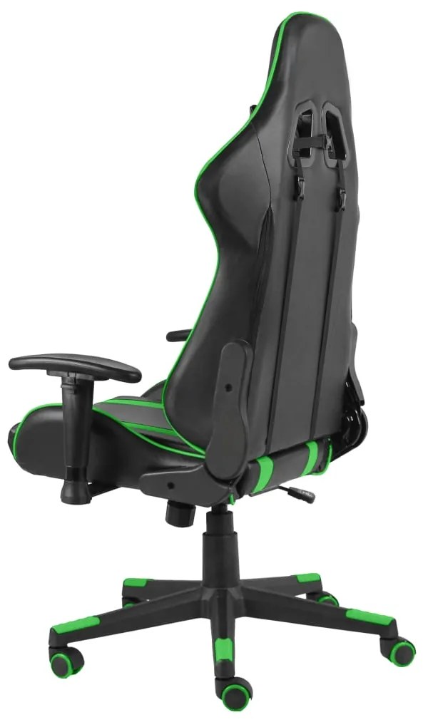 Cadeira de gaming giratória PVC verde