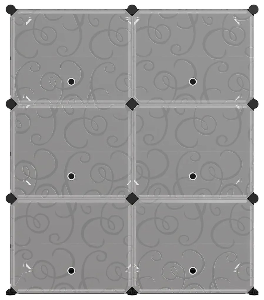 Sapateira 84,5x31x93,5 cm PP preto