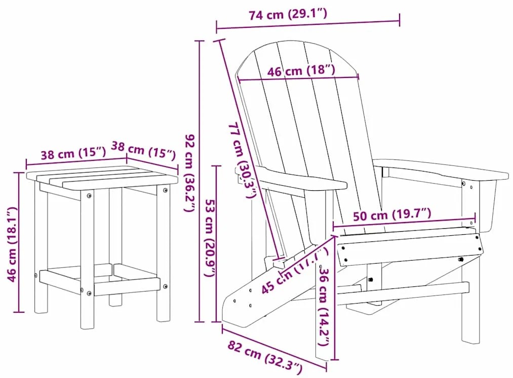 Conjunto de Lounge de Jardim 3 Peças Branco HDPE vidaXL