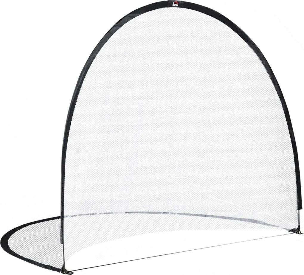 Baliza de futebol com sistema Pop Up, incluindo saco de transporte e estacas de fixação, 247 x 203 x 201,5 cm, preto e branco