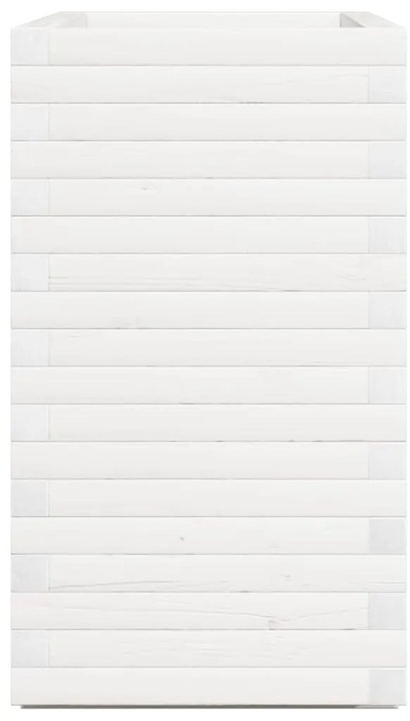 Vaso/floreira de jardim 90x40x72 cm pinho maciço branco