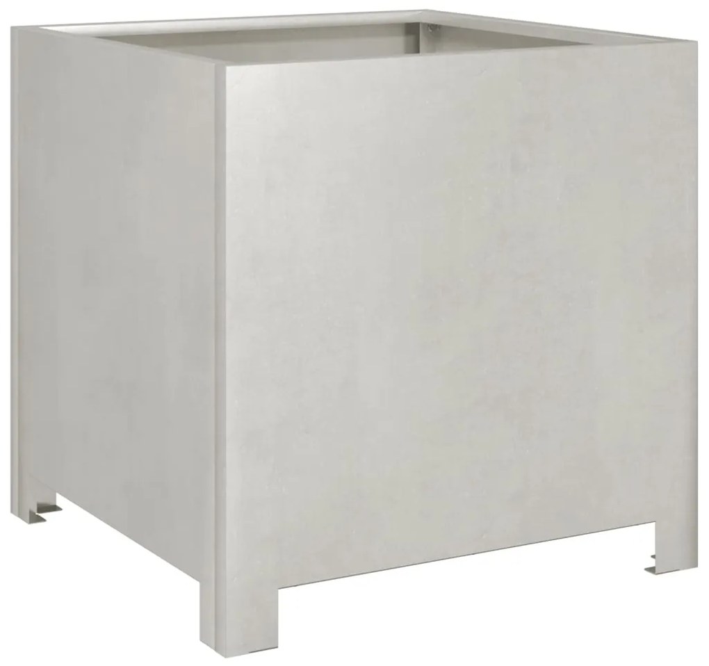 Vaso/floreira de jardim 2 pcs 40x40x40 cm aço inoxidável