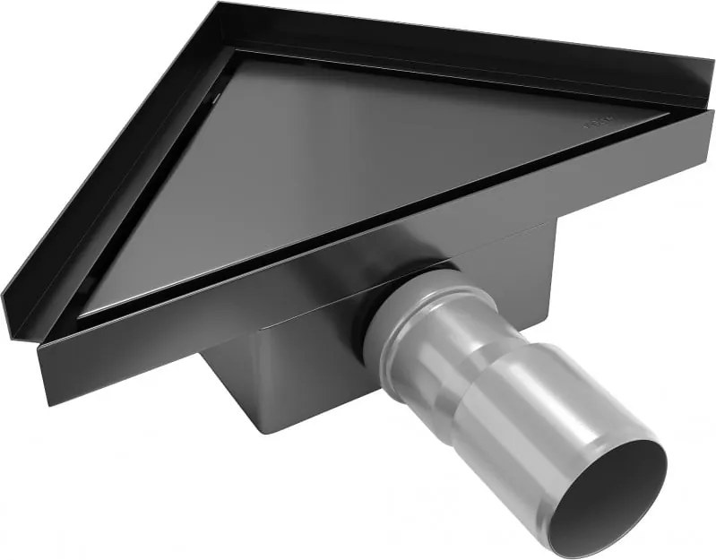 Mexen Flat-T M13 ralo de chão triangular 20 x 20 cm, preto - 1710320