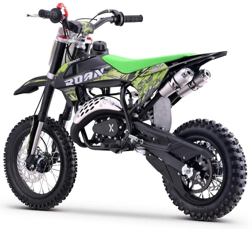 MINI MOTO PARA CRIANÇAS MINICROSS gasolina 60cc Roan RXT 12"/10" Verde