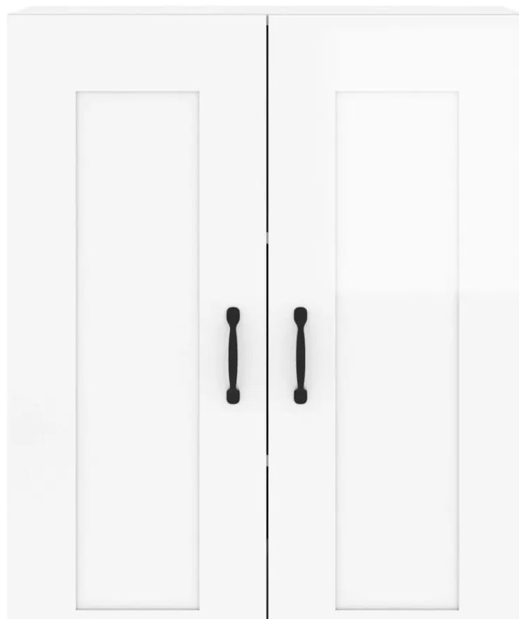 Móveis de parede 2 pcs derivados de madeira branco brilhante