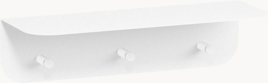 Estante de parede em metal com cabide e prateleira para chapéus Malou