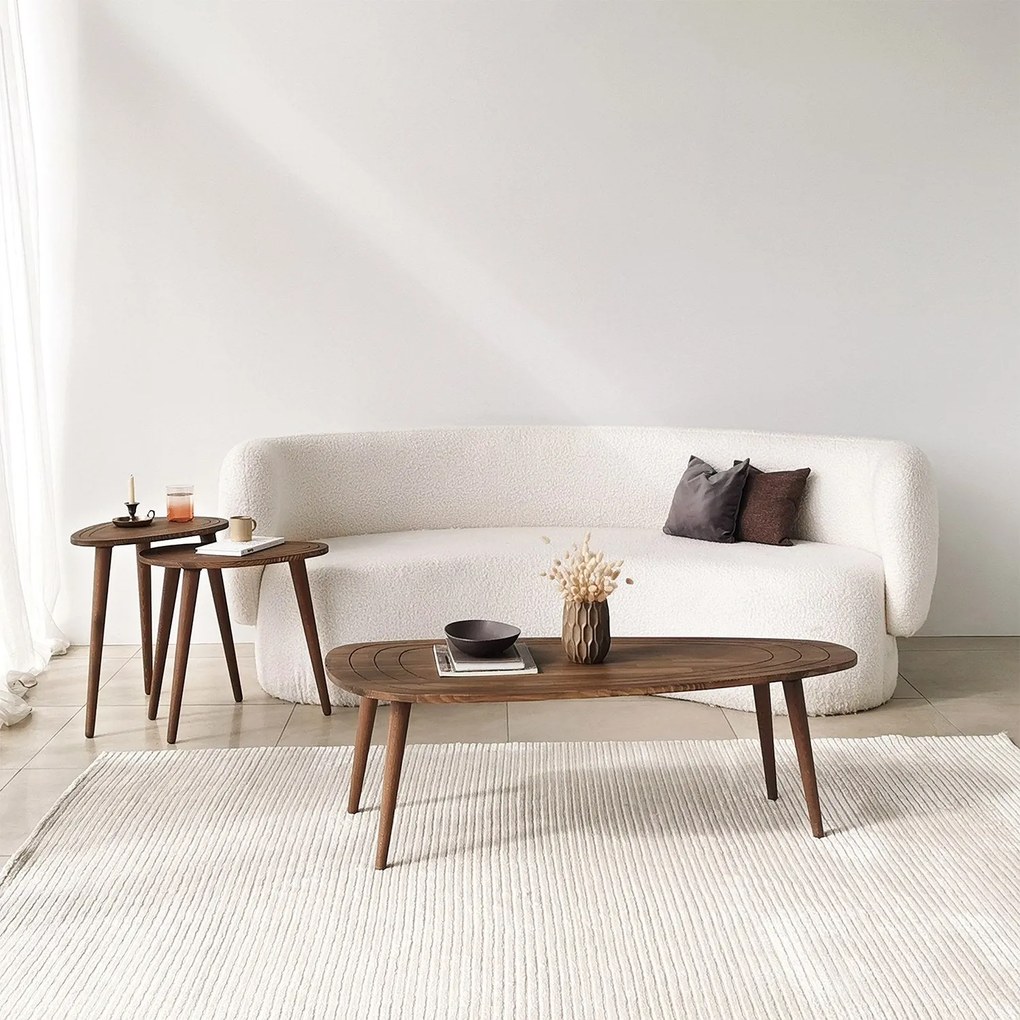 Mesa de Café Sweet - Cor Nogueira - 115x38x50 cm
