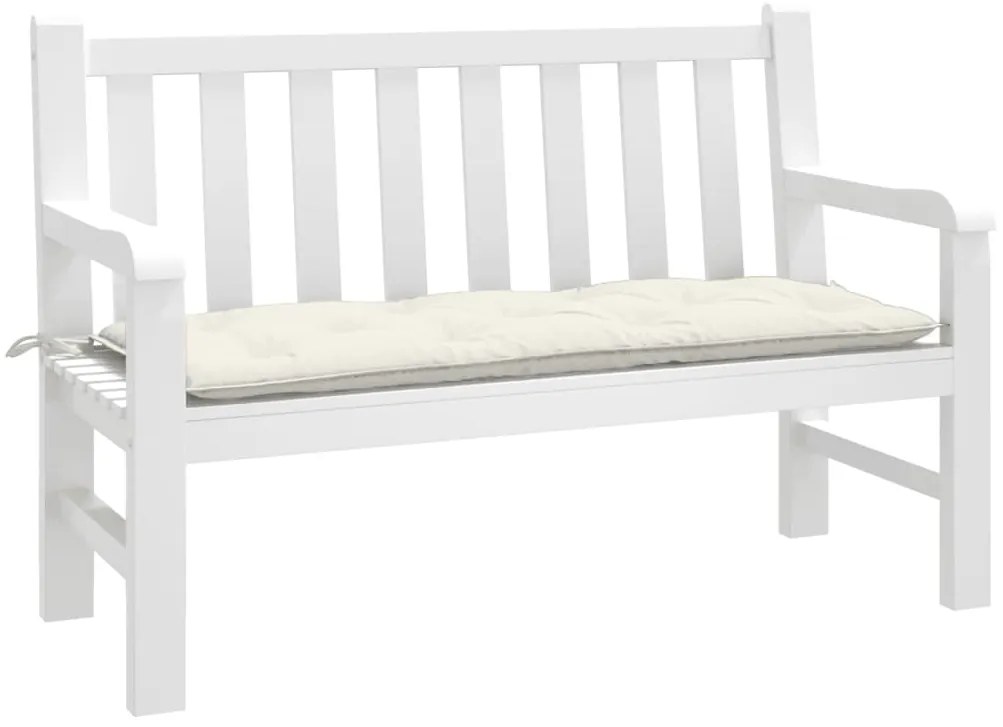 Almofadão banco jardim 120x50x7cm mesclado creme