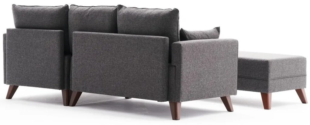 Sofá-Cama de Canto Bella – Antracite – 205x85x81 cm