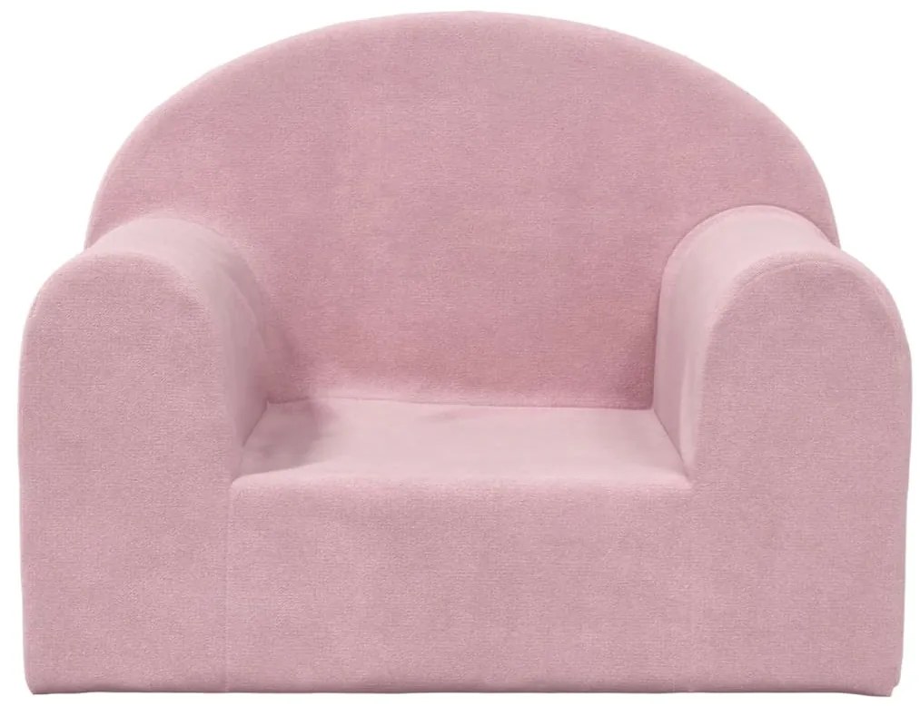 Sofá infantil pelúcia macia rosa