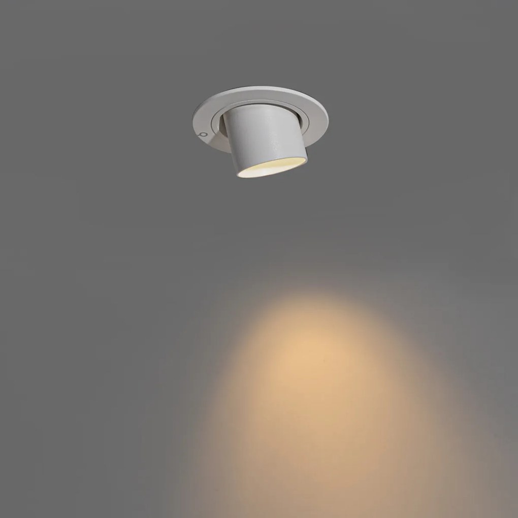 Foco embutido moderno branco GU10 35mm redondo inclinável - Installa Moderno