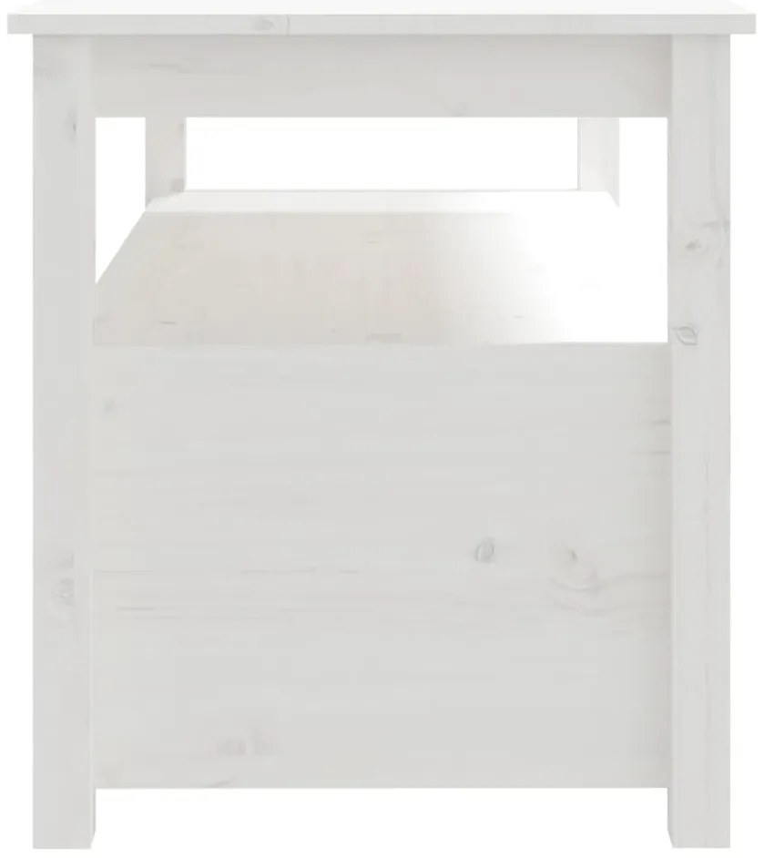 Mesa de centro 102x49x55 cm pinho maciço branco