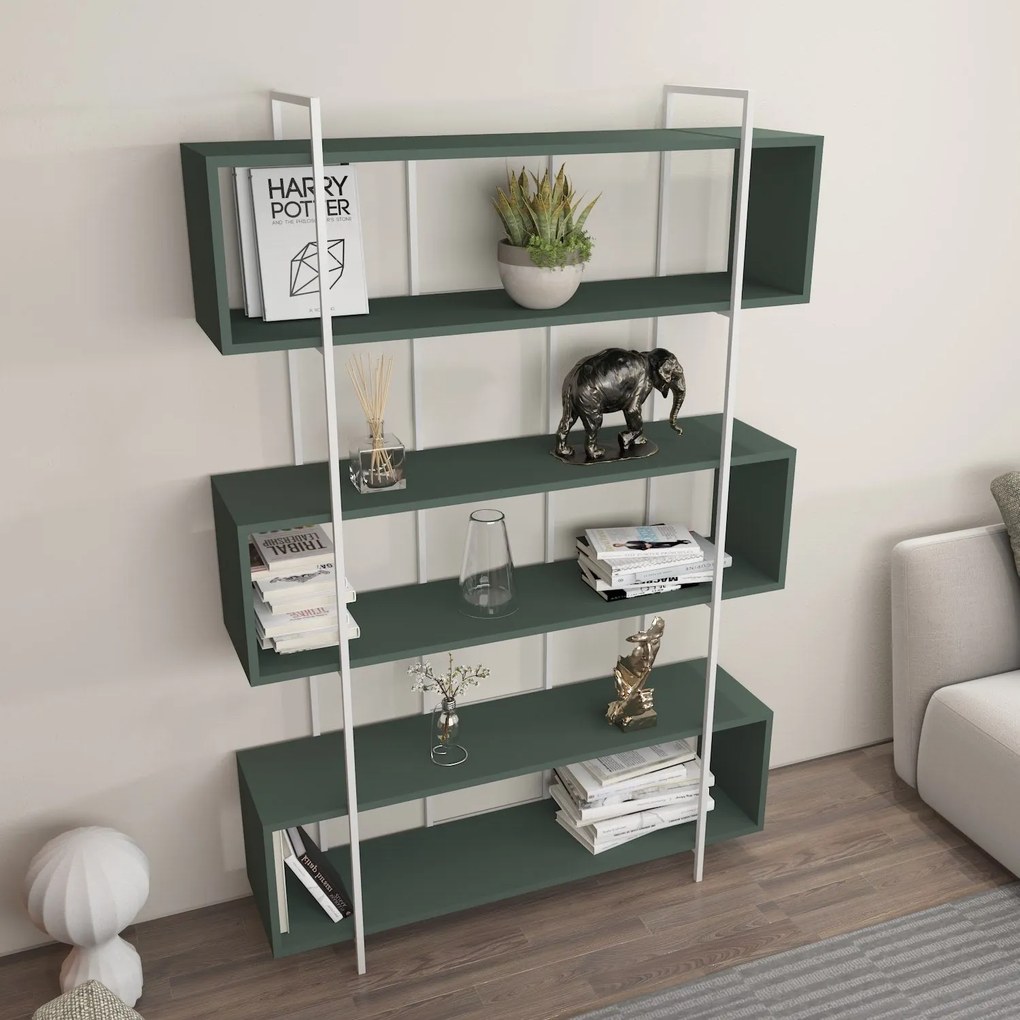 Estante Bruti – Verde e Branco – 120x180x29,6 cm