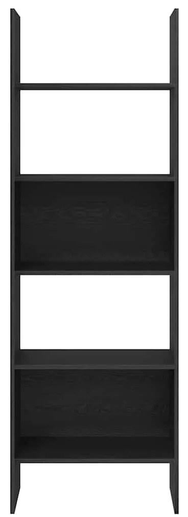Gabinete de Livros Carvalho preto 60 x 35 x 180 cm
