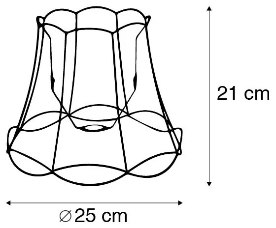 Abajur de metal preto 25/21 - Granny Frame