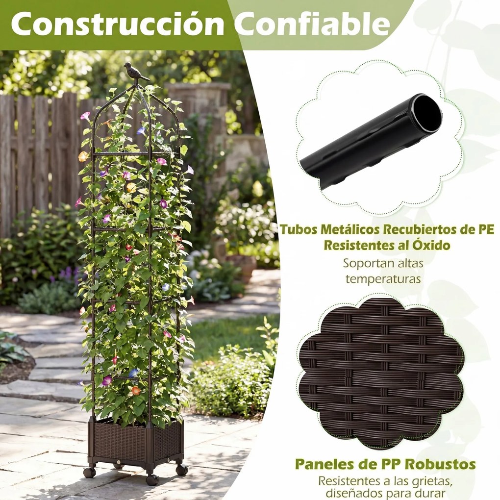 Floreira elevada para tomates com rega automática, altura ajustável de 95 a 200 cm, 4 rodas, suporte para plantas para pátio, terraço e jardim, preto