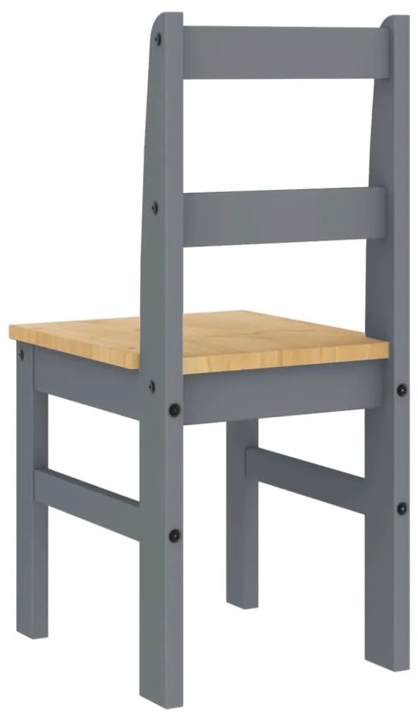Cadeiras de jantar 2 pcs Panama 40x46x90 cm pinho maciço cinza