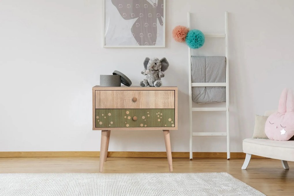 Mesa de Cabeceira City Two – Multicolor – 60x61x40 cm