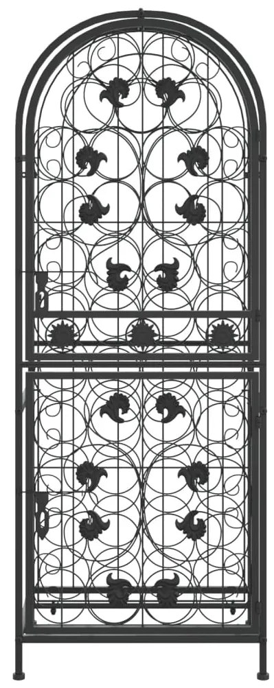 Garrafeira para 41 garrafas 45x36x120 cm ferro forjado preto