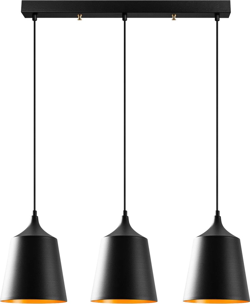 Candeeiro de Teto Dodo – Preto – 70 x 20 cm