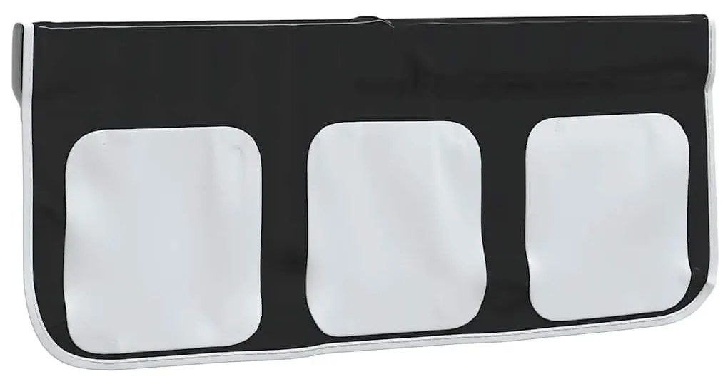 Cortinas para cama elevada poliéster branco e preto