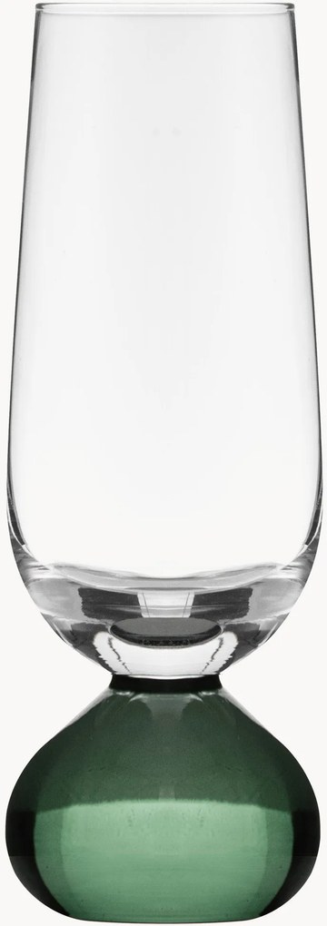 Copos de champanhe de cristal artesanais Zephyr, conjunto de 2