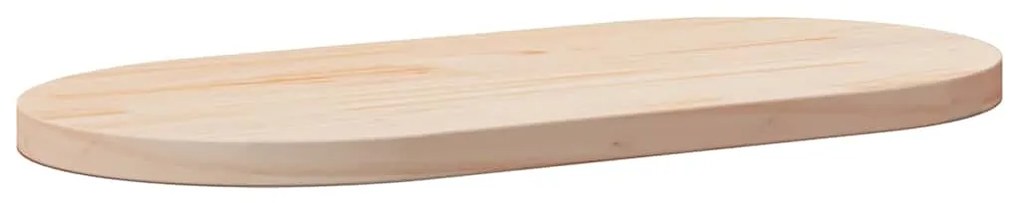 Tampo de mesa oval 80x40x2,5 cm madeira de pinho maciça
