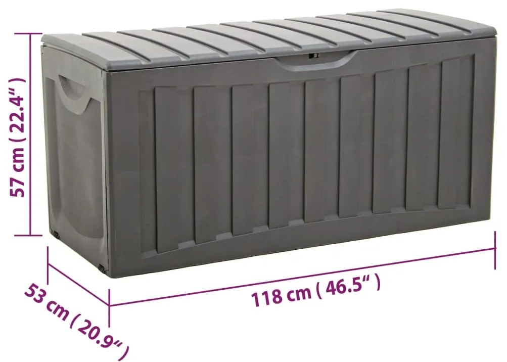 Caixa de arrumação 118x53x57 cm polipropileno preto