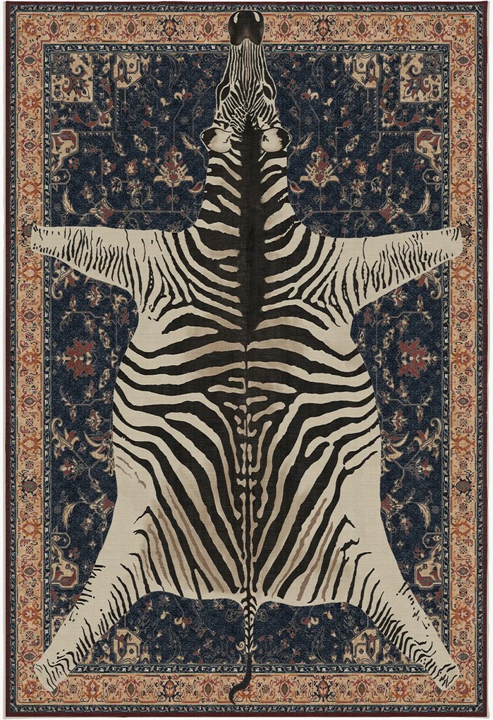 Tapete lavável de pelo curto Safari por Iris Apfel