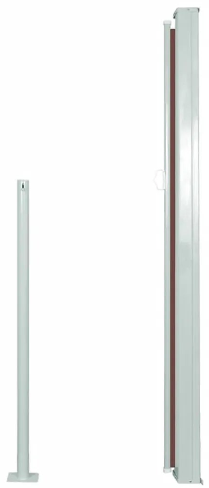 Toldo lateral retrátil 140x300 cm castanho