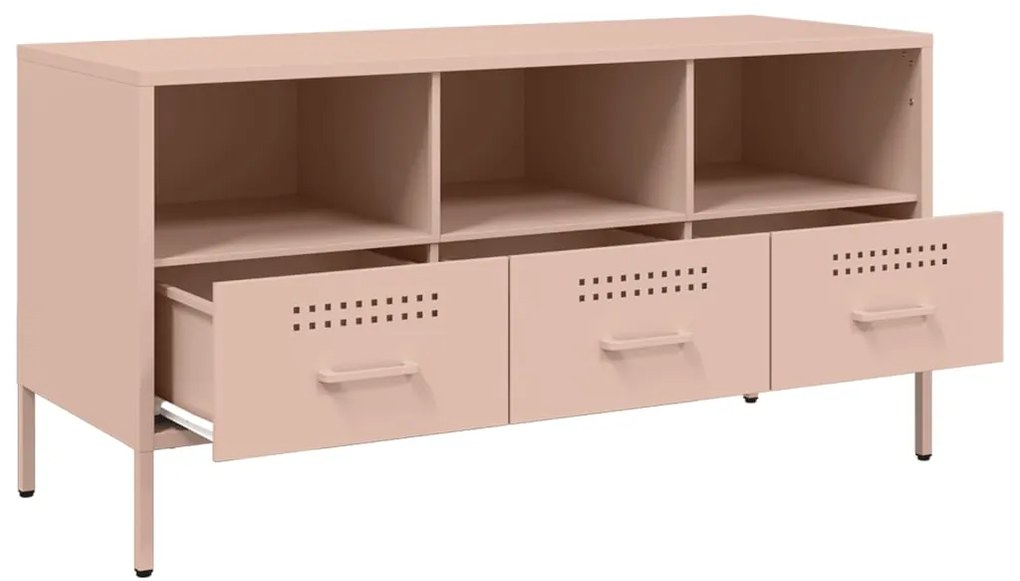 Móvel de TV 100,5x39x50,5 cm aço rosa