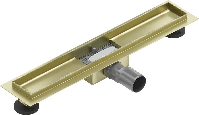 Mexen Flat corpo para ralo linear 60 cm, dourado escovado - 1A15060