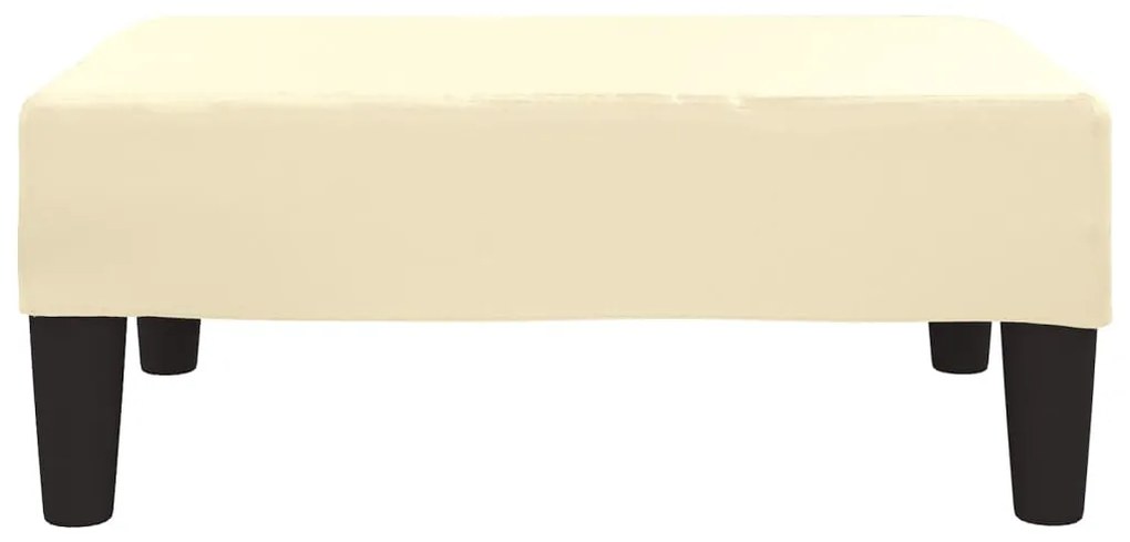 Apoio de pés 78x56x32 couro artificial cor creme