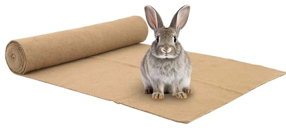 vidaXL Tapete de cânhamo para roedores 1x5 m 5 mm