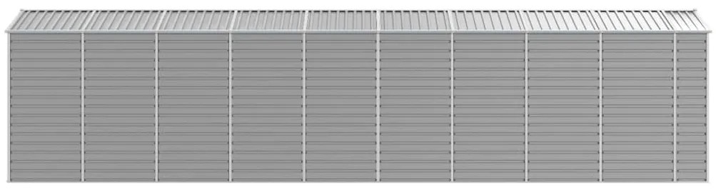 Abrigo de jardim 191x810x198 cm aço galvanizado cinzento-claro