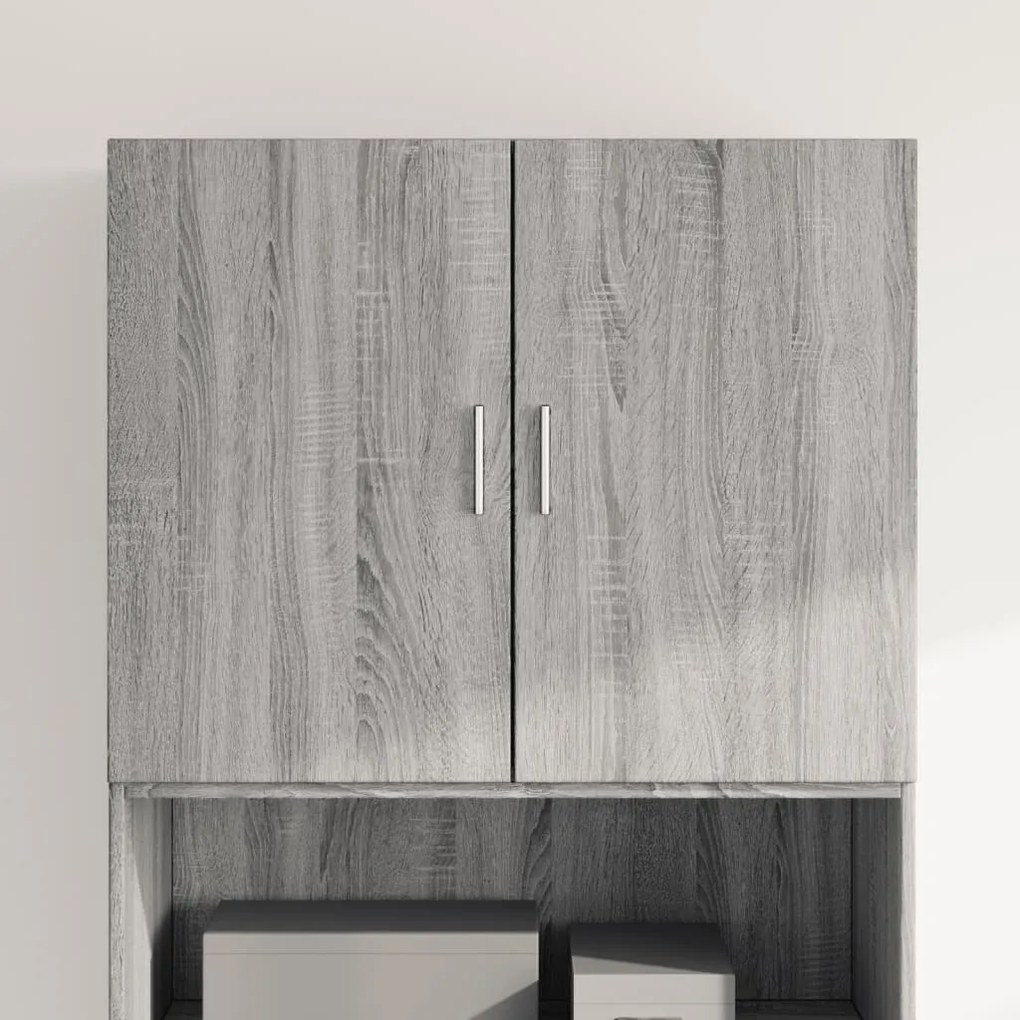 vidaXL Armário parede 80x42,5x40 cm derivados de madeira cinza sonoma
