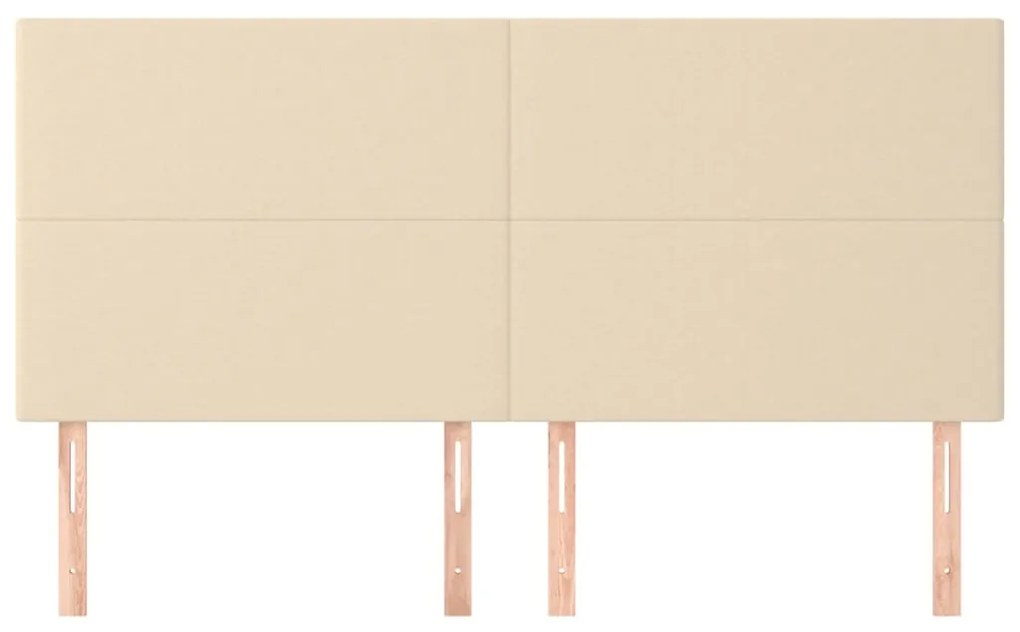 Cabeceira de cama 4 pcs tecido 90x5x78/88 cm creme