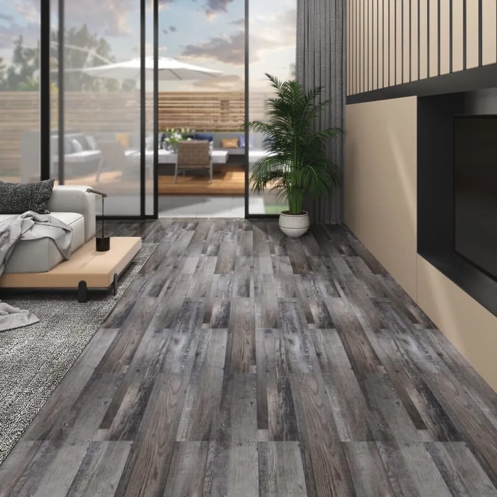 146586 vidaXL Tábuas soalho não-autoadesivas PVC 4,46m² 3 mm madeira industr.