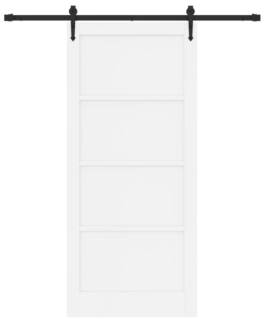 Porta Deslizante vidaXL com Conjunto de Hardware Branco 93x211 cm Made
