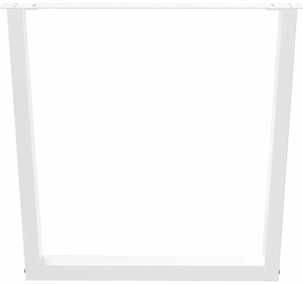 Pernas para mesa de jantar em V, 2 peças, branco, 90x (72-73,3) cm, aç