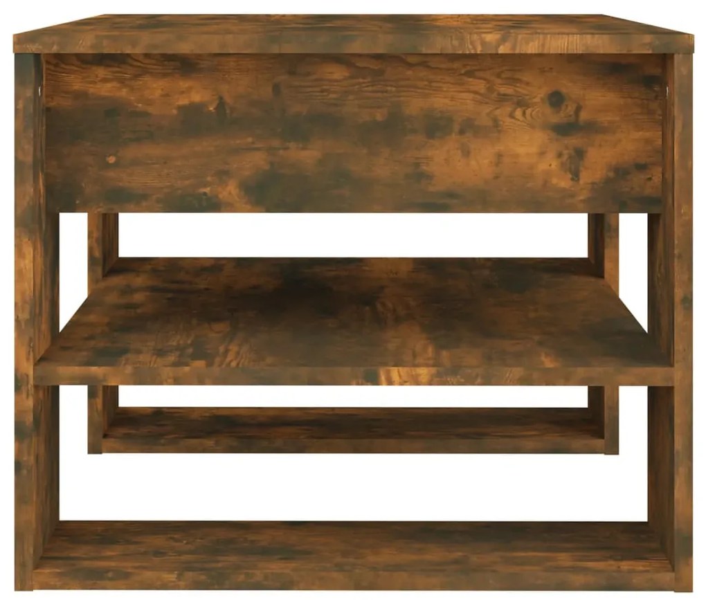 Mesa de centro 55,5x55x45 cm madeira processada carvalho fumado
